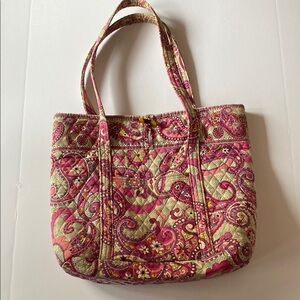 Vera Bradley Pink and gray Quilted Tote Bag